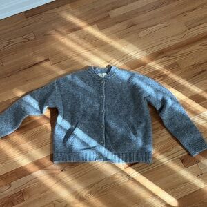Gray Button-Up Cardigan